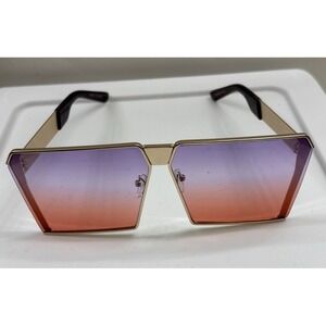 Purple Square Sunglasses with Gold Frame Only